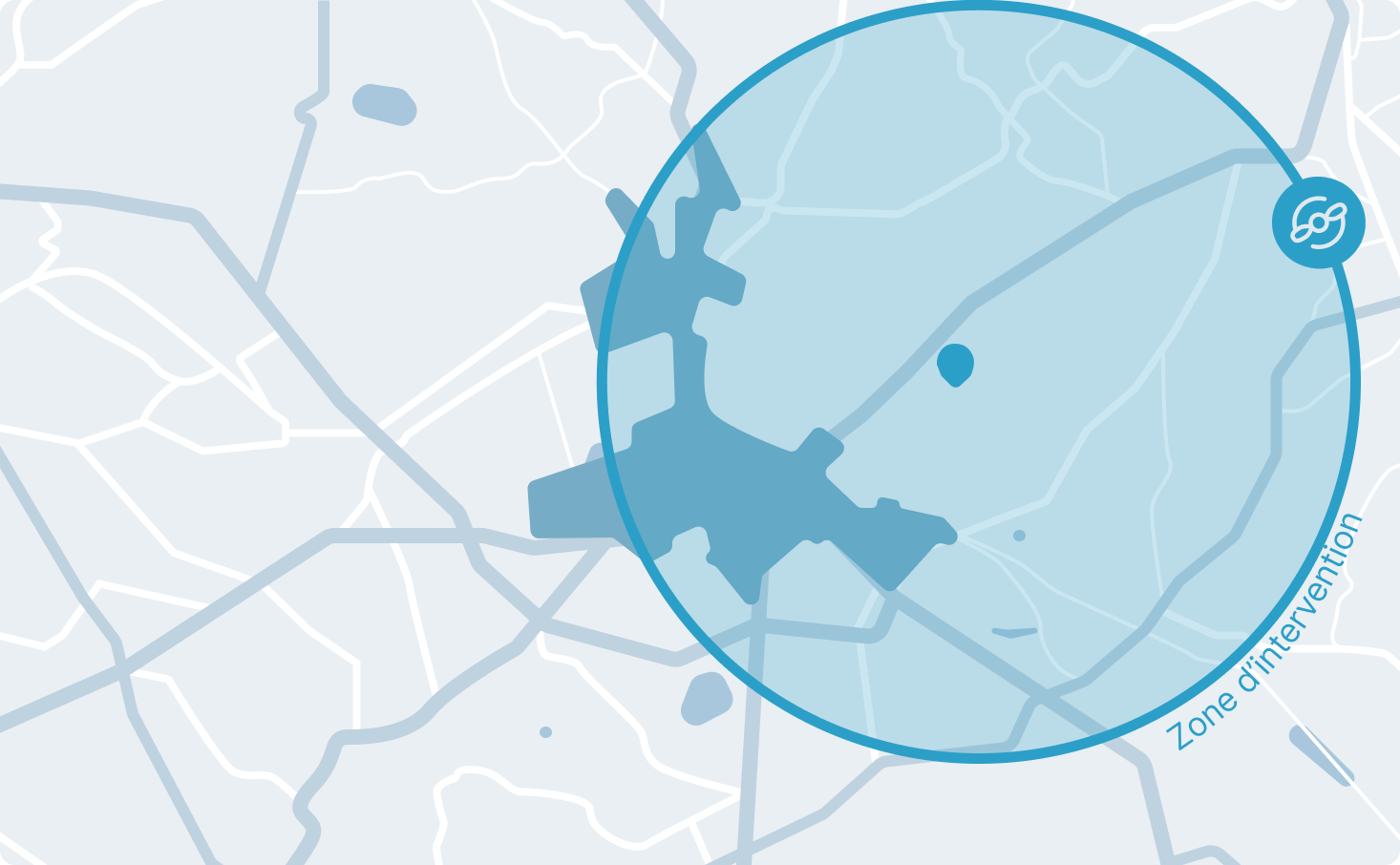 Zone d'intervention projet AIRDEF Rouen